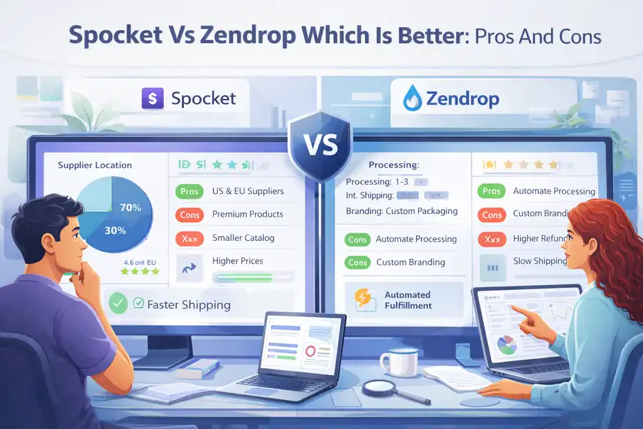 An informative illustration about Spocket Vs Zendrop Which Is Better: Pros And Cons