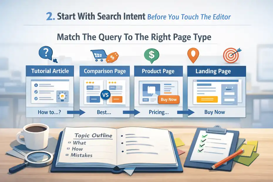 An informative illustration about Start With Search Intent Before You Touch The Editor