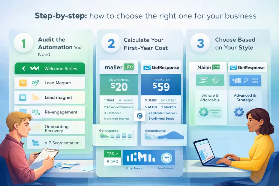 An informative illustration about Step-by-step: how to choose the right one for your business