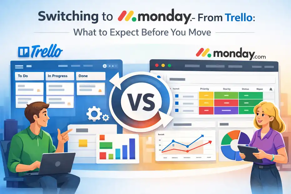 An informative illustration about Switching To Monday From Trello What To Expect Before You Move