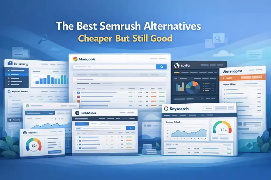 An informative illustration about The Best Semrush Alternatives Cheaper But Still Good