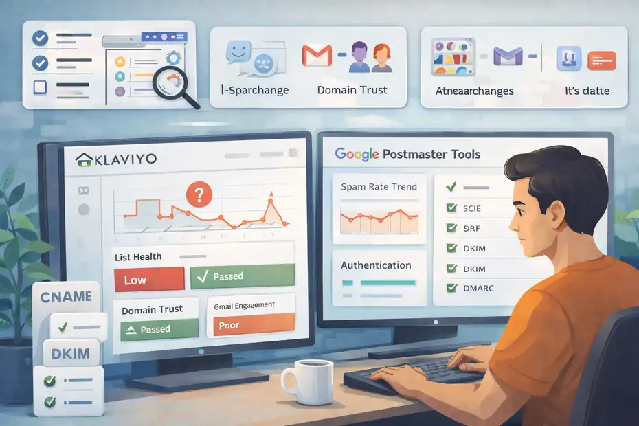 Klaviyo Emails Going To Spam: Fix This Before You Lose Sales An informative illustration about The fastest way to diagnose the real problem