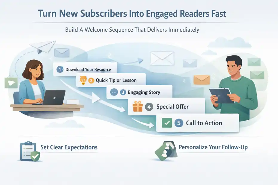 Aweber Email List Growth Strategy That Scales Fast An informative illustration about Turn New Subscribers Into Engaged Readers Fast