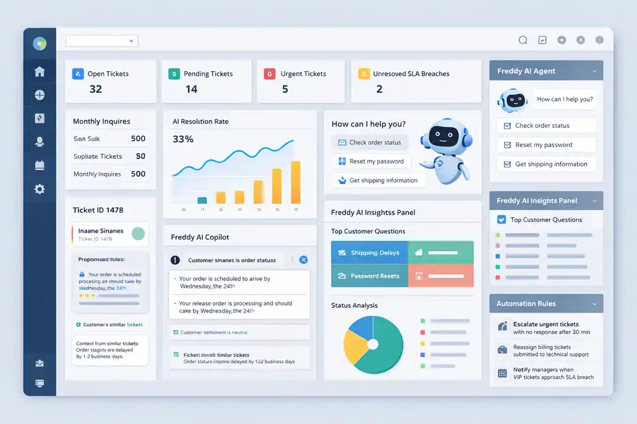 How To Use Freshworks For Customer Support Like A Pro An informative illustration about Use AI And Automation The Smart Way