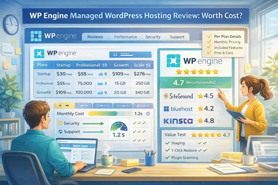 An informative illustration about WP Engine Managed WordPress Hosting Review: Worth Cost?