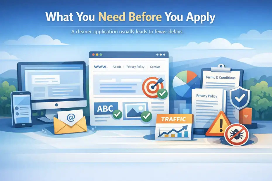 How To Join Adsterra Publisher Network Easily An informative illustration about What You Need Before You Apply