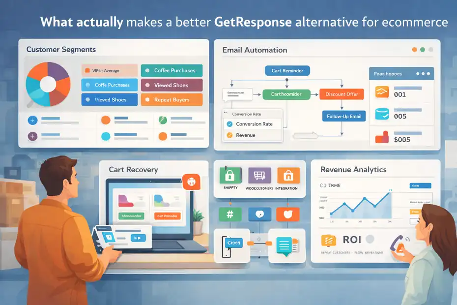 An informative illustration about What actually makes a better GetResponse alternative for ecommerce