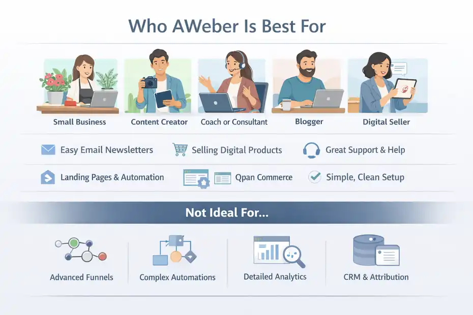 An informative illustration about Who AWeber Is Best For