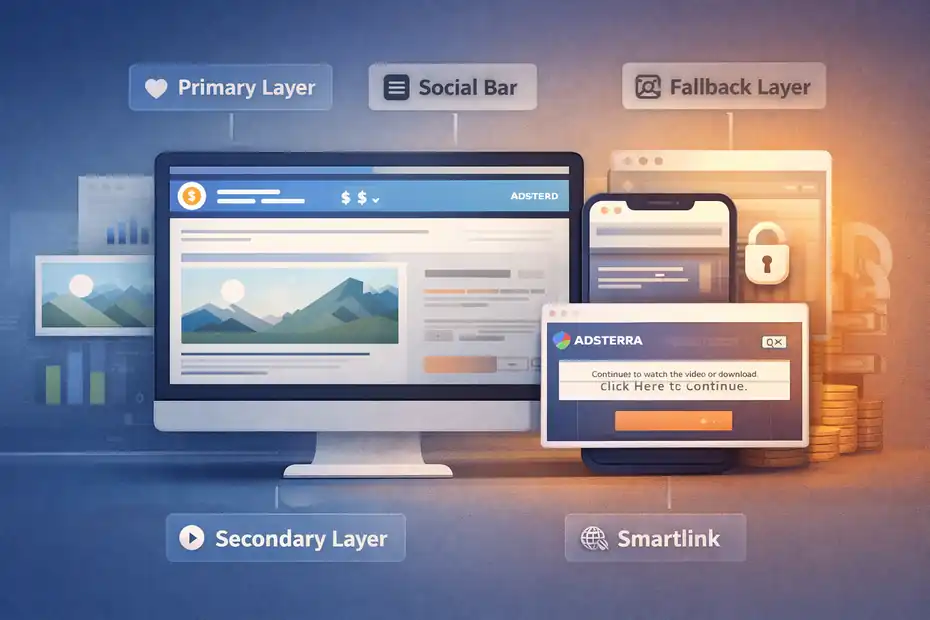 7 Adsterra Ad Revenue Optimization Strategy Wins An informative illustration about Win #4: Use Layered Monetization Without Overloading The Page