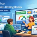An informative illustration about Bluehost WordPress Hosting Review: Speed, Uptime, Verdict