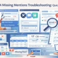 An informative illustration about Brand24 Missing Mentions Troubleshooting Quick Fix Guide