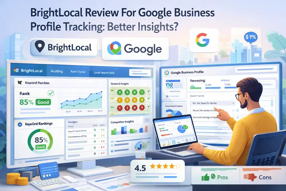 An informative illustration about BrightLocal Review For Google Business Profile Tracking Better Insights