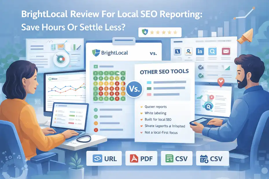 An informative illustration about BrightLocal Review For Local SEO Reporting: Save Hours Or Settle Less?