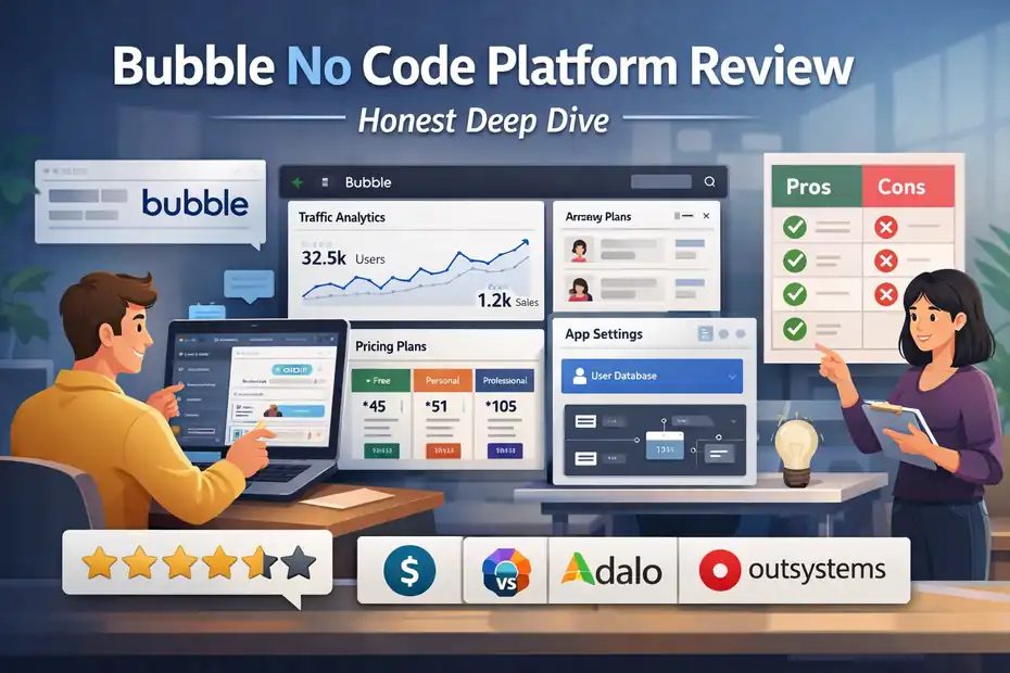 An informative illustration about Bubble No Code Platform Review: Honest Deep Dive