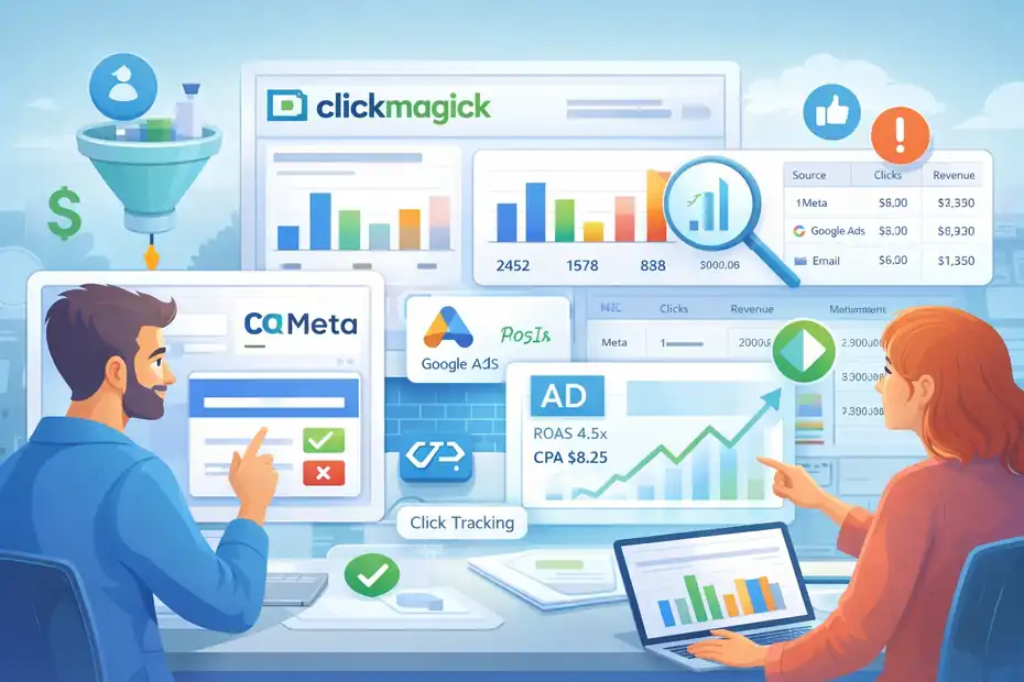 An informative illustration about ClickMagick Link Tracking Review: Boost Conversions Fast