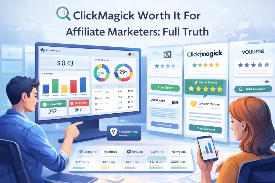 An informative illustration about ClickMagick Worth It For Affiliate Marketers: Full Truth