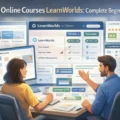 An informative illustration about Create Online Courses LearnWorlds: Complete Beginner Guide