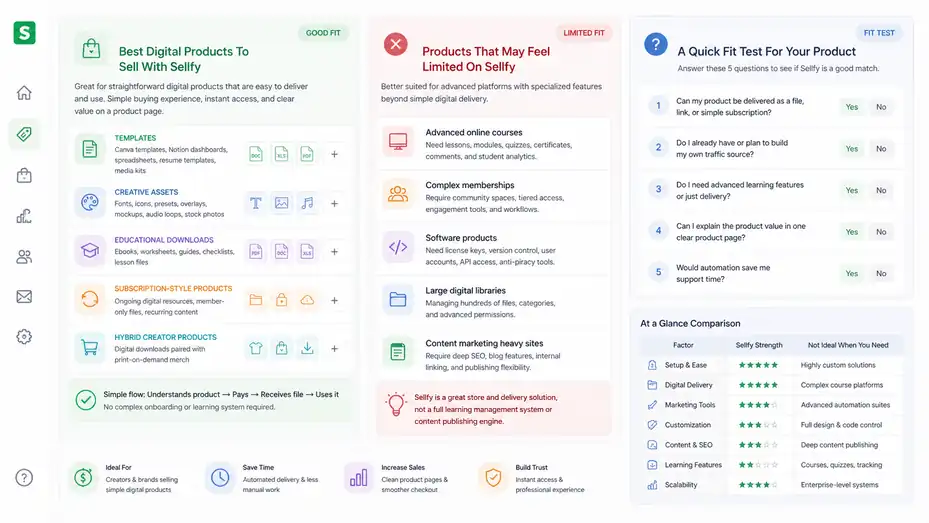 An informative illustration about
Decide If Sellfy Fits Your Product Type