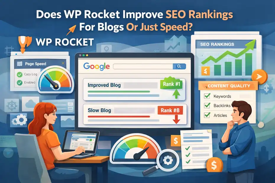 An informative illustration about Does WP Rocket Improve SEO Rankings For Blogs Or Just Speed?
