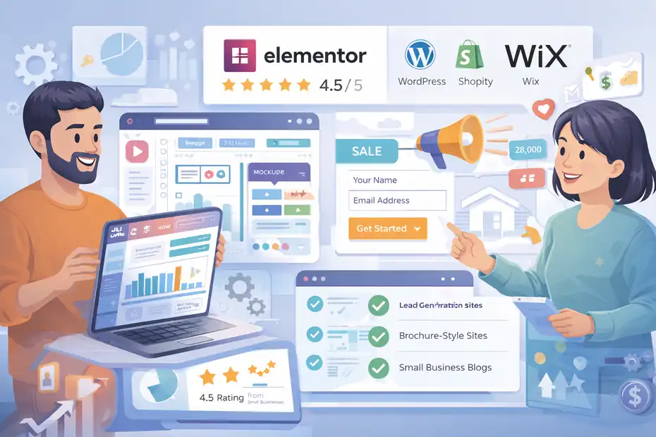 An informative illustration about Elementor Real User Experience For Small Business Sites What Works