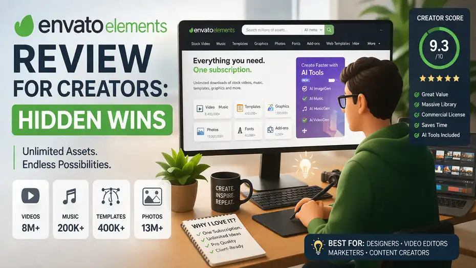An informative illustration about Envato Elements Review For Creators Hidden Wins