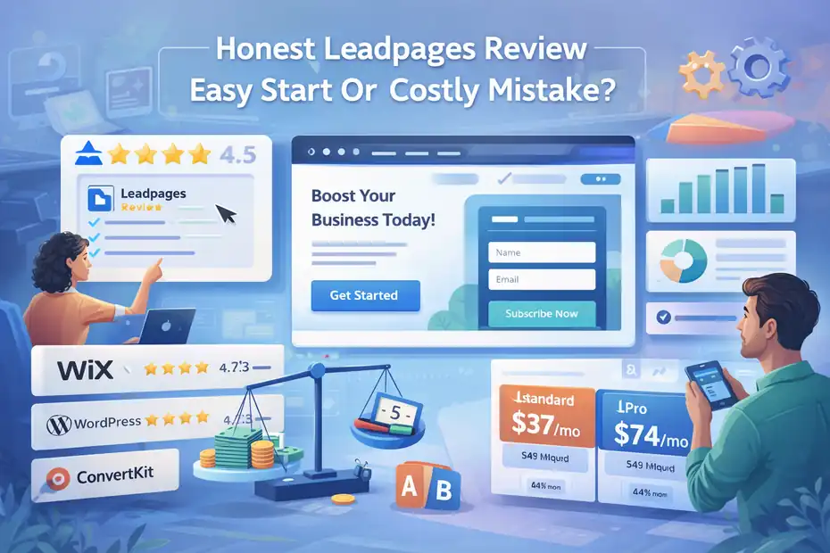An informative illustration about Honest Leadpages Review For Beginners Easy Start Or Costly Mistake