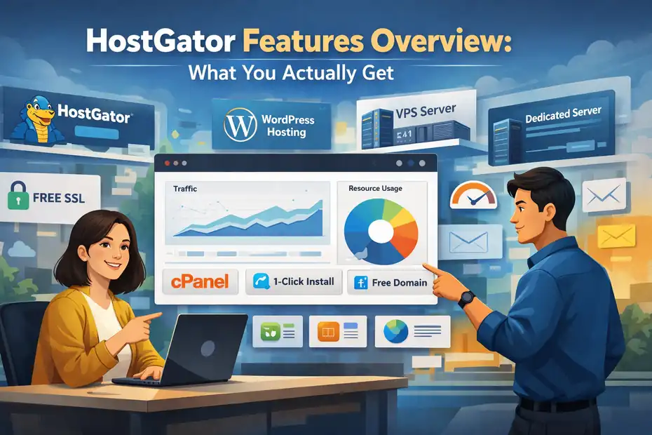 An informative illustration about HostGator Features Overview: What You Actually Get