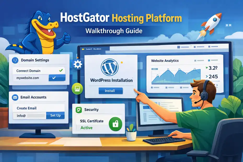 An informative illustration about HostGator Hosting Platform Walkthrough Guide