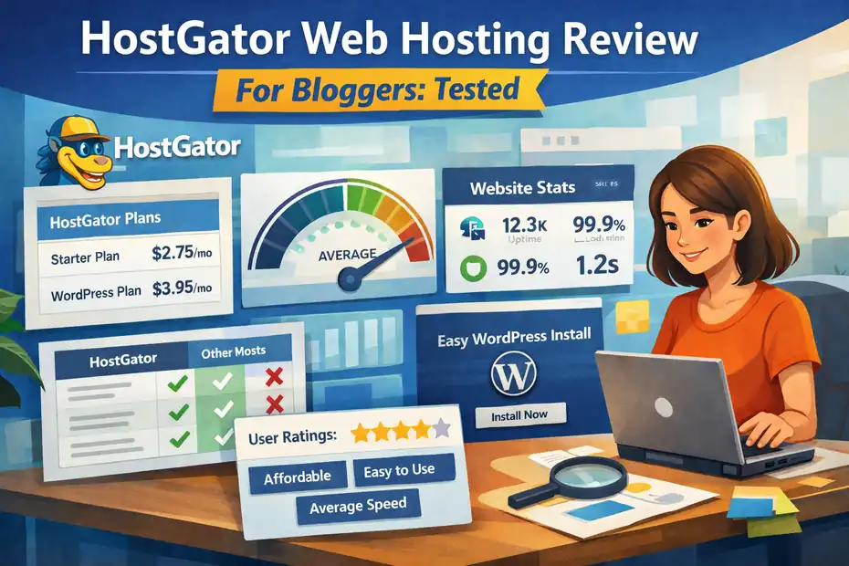 An informative illustration about HostGator Web Hosting Review For Bloggers: Tested