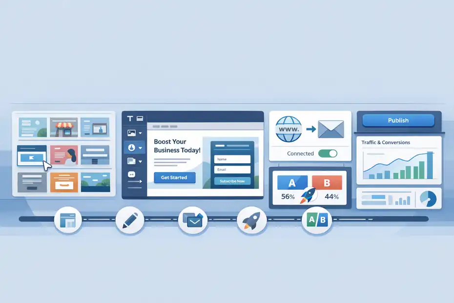 Honest Leadpages Review For Beginners: Easy Start Or Costly Mistake? An informative illustration about
How Leadpages Works For A Beginner