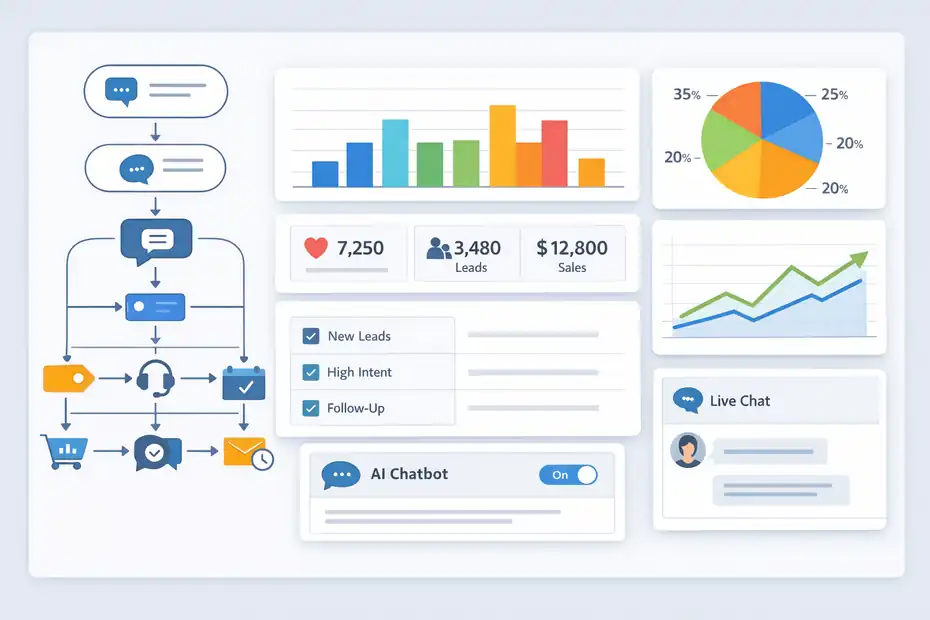 An informative illustration about
How ManyChat Works In Real Marketing Use