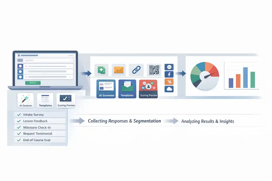 An informative illustration about
How SurveyMonkey Works For A Typical Course Creator Workflow
