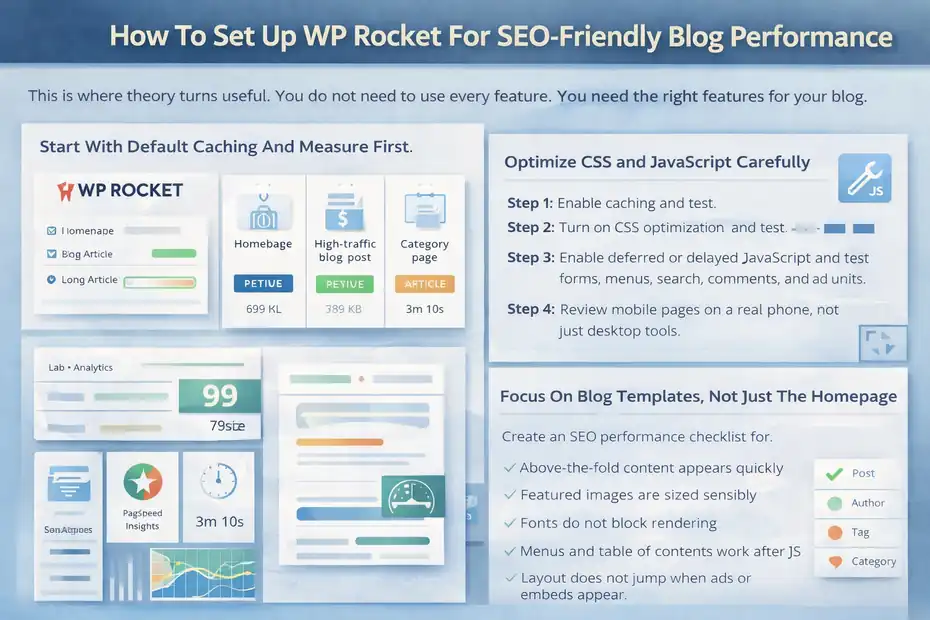 An informative illustration about
How To Set Up WP Rocket For SEO-Friendly Blog Performance