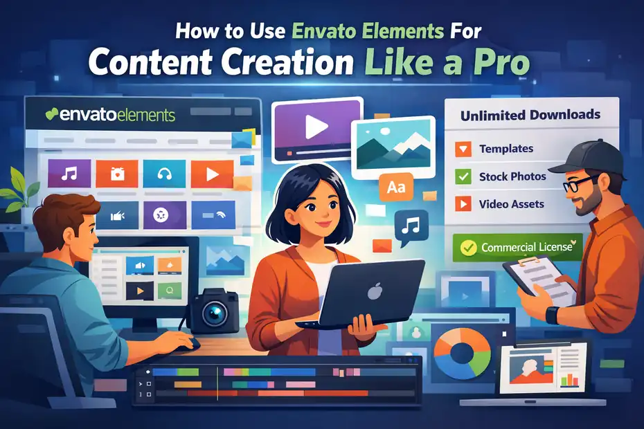 An informative illustration about How To Use Envato Elements For Content Creation Like A Pro