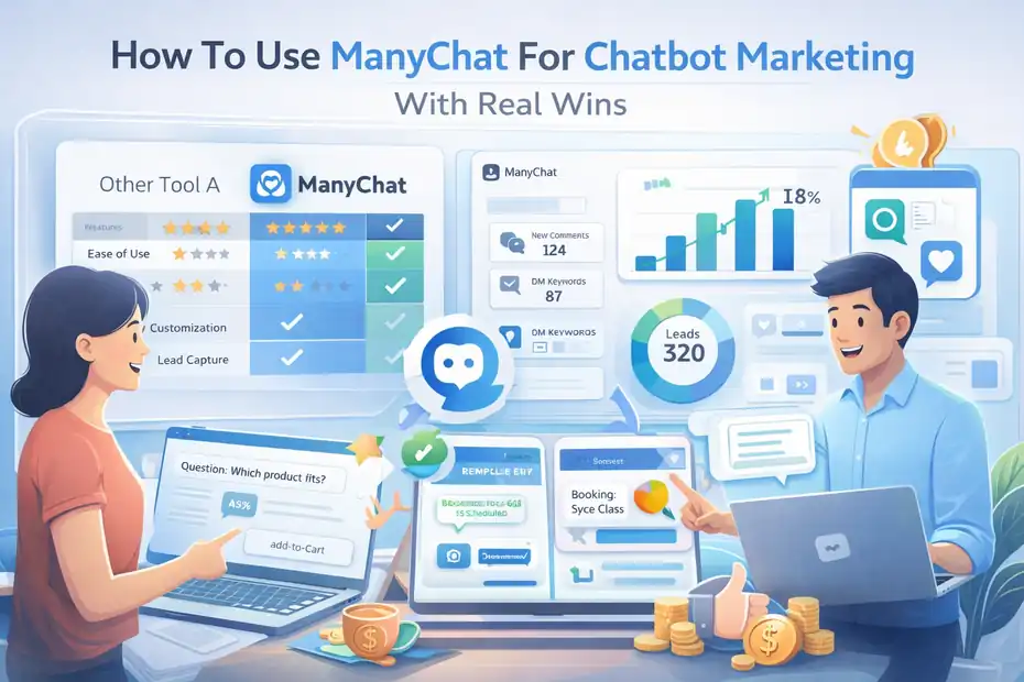 An informative illustration about How To Use ManyChat For Chatbot Marketing With Real Wins