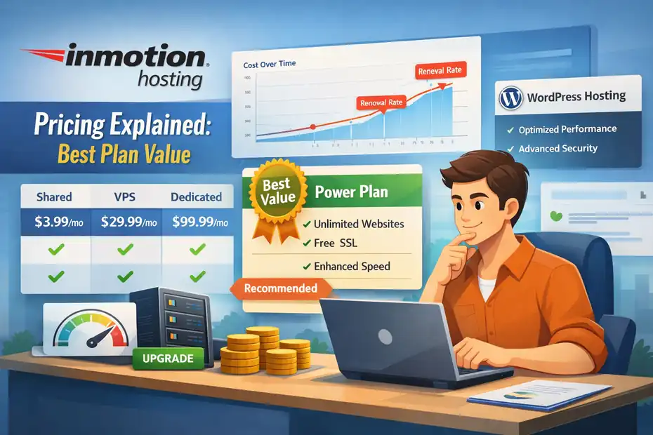 An informative illustration about InMotion Hosting Pricing Explained: Best Plan Value