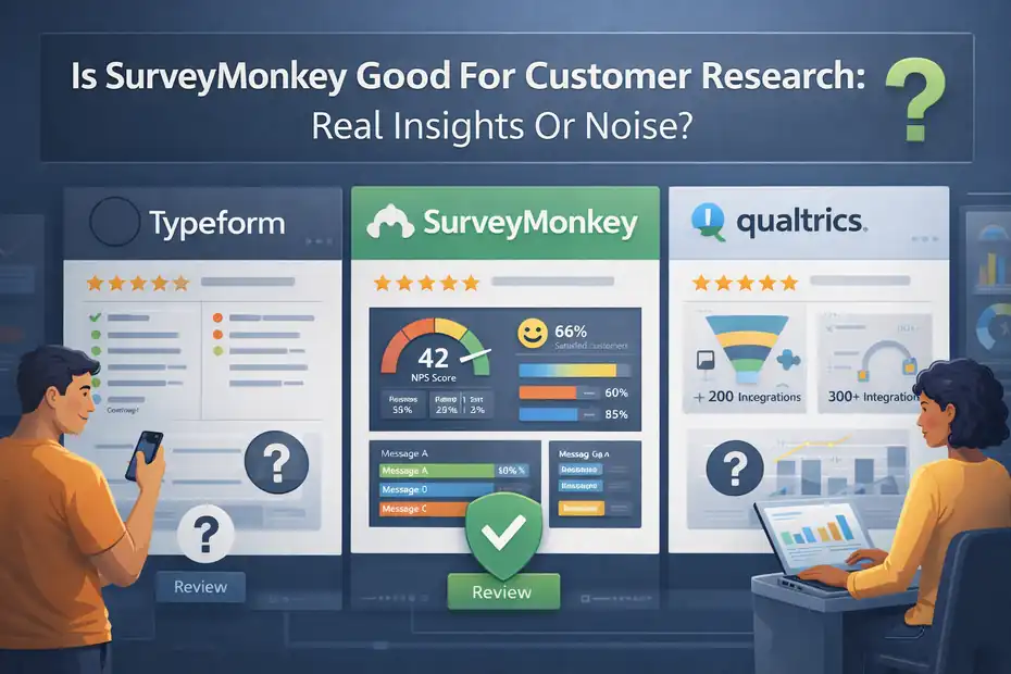 An informative illustration about Is SurveyMonkey Good For Customer Research: Real Insights Or Noise?