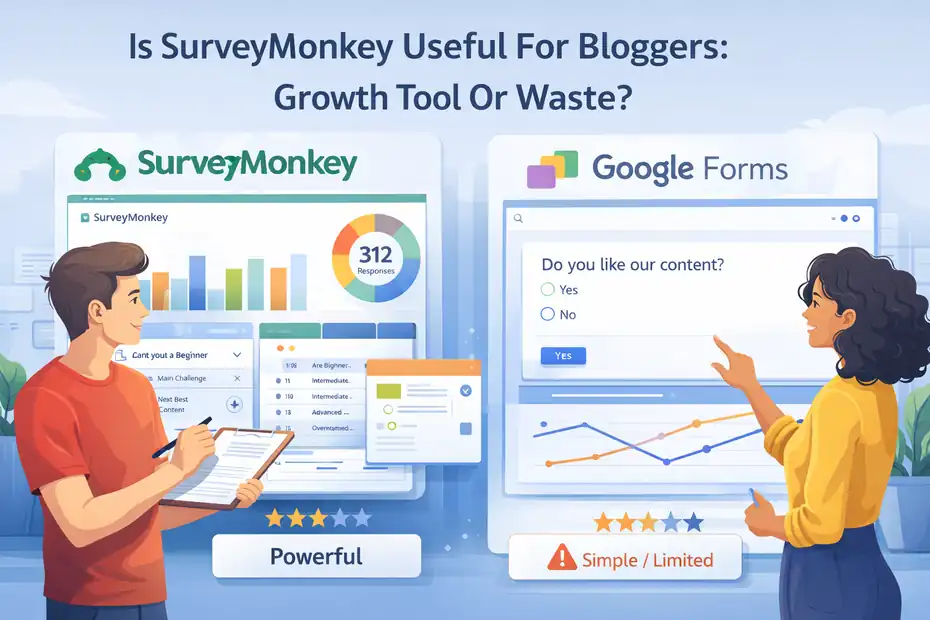 An informative illustration about Is SurveyMonkey Useful For Bloggers: Growth Tool Or Waste?