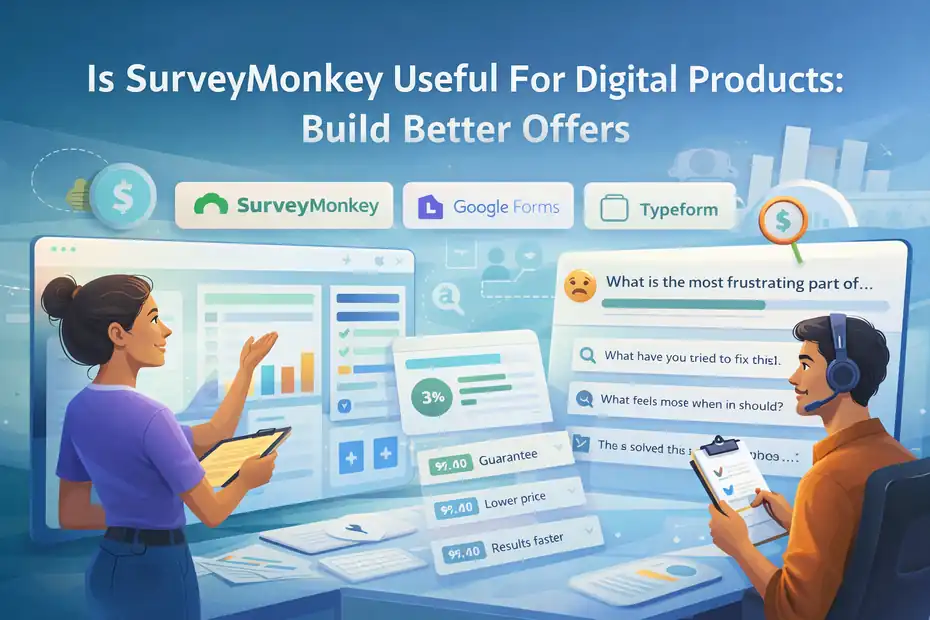 An informative illustration about Is SurveyMonkey Useful For Digital Products: Build Better Offers
