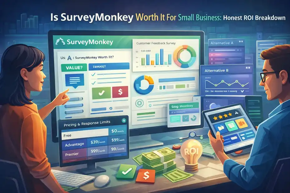 An informative illustration about Is SurveyMonkey Worth It For Small Business: Honest ROI Breakdown