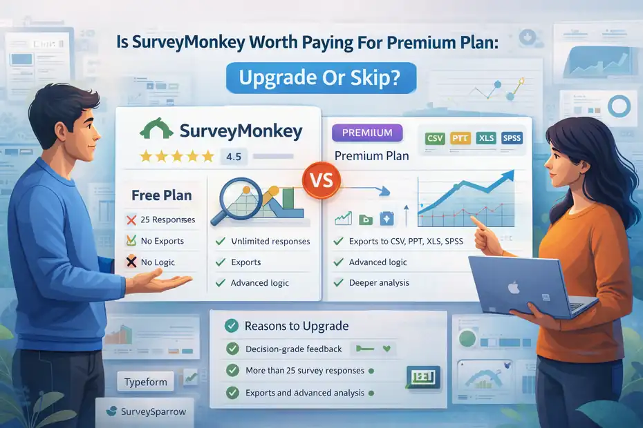 An informative illustration about Is SurveyMonkey Worth Paying For Premium Plan: Upgrade Or Skip?