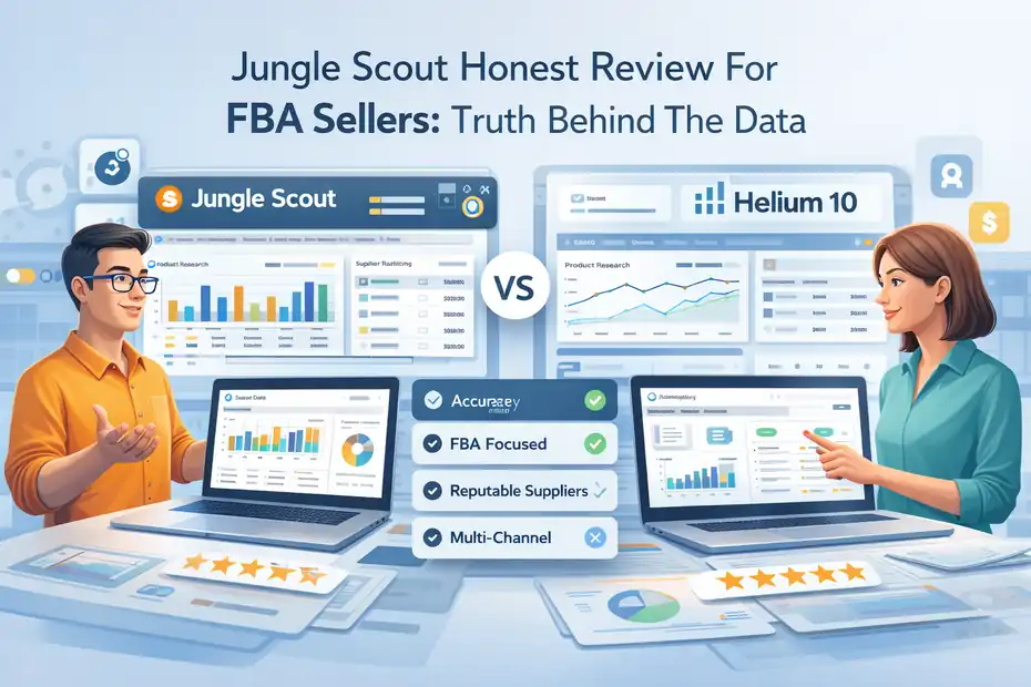 An informative illustration about Jungle Scout Honest Review For FBA Sellers: Truth Behind The Data