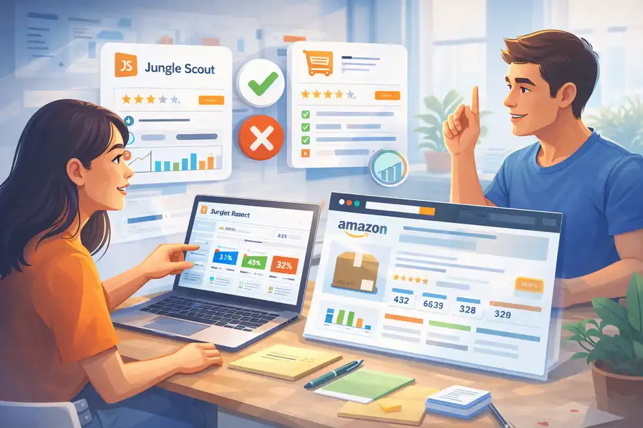 An informative illustration about Jungle Scout Review For New Amazon Sellers: Start Or Skip It?