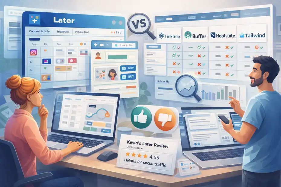 An informative illustration about Later Review For Bloggers: Grow Traffic Faster Or Waste Time?