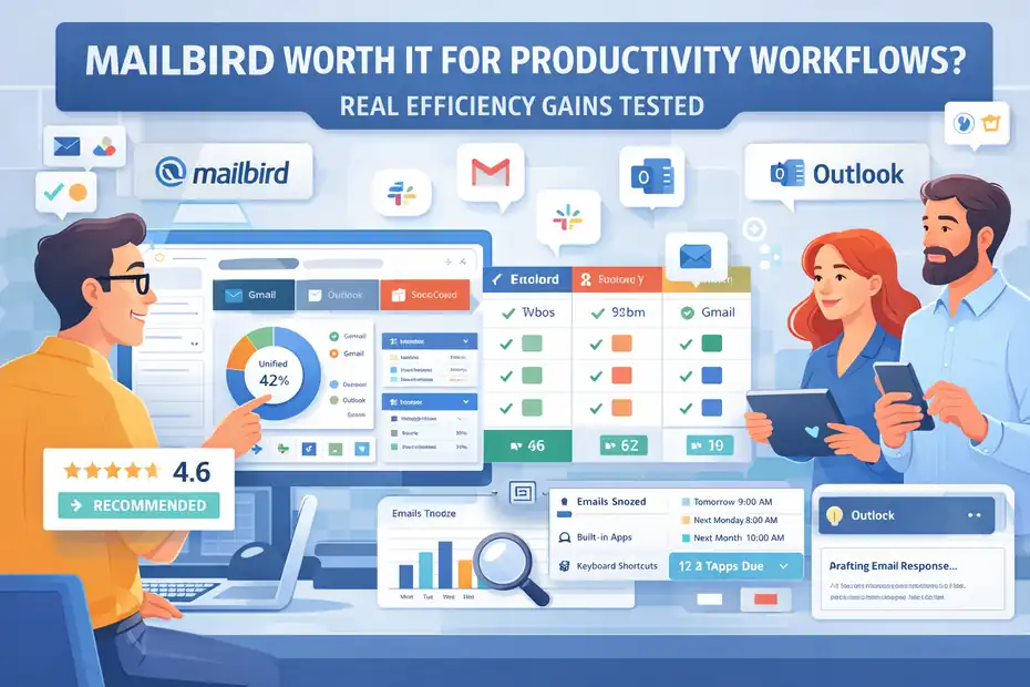 An informative illustration about Mailbird Worth It For Productivity Workflows: Real Efficiency Gains Tested