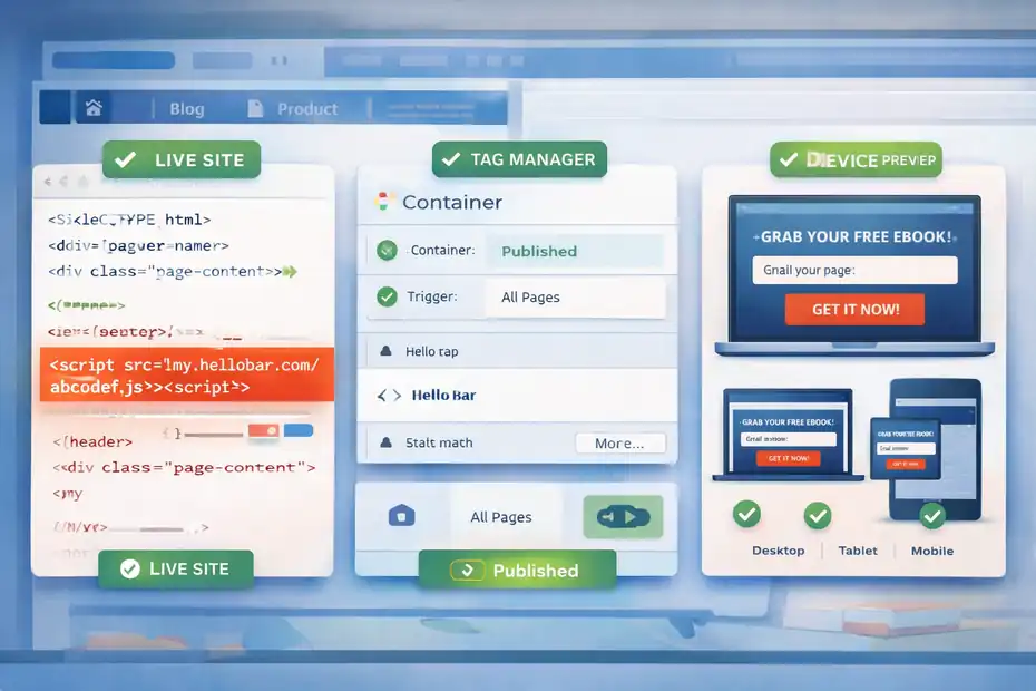 An informative illustration about
Make Sure The Hello Bar Script Is Installed Correctly