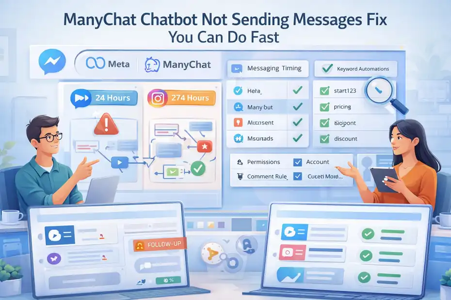 An informative illustration about ManyChat Chatbot Not Sending Messages Fix You Can Do Fast