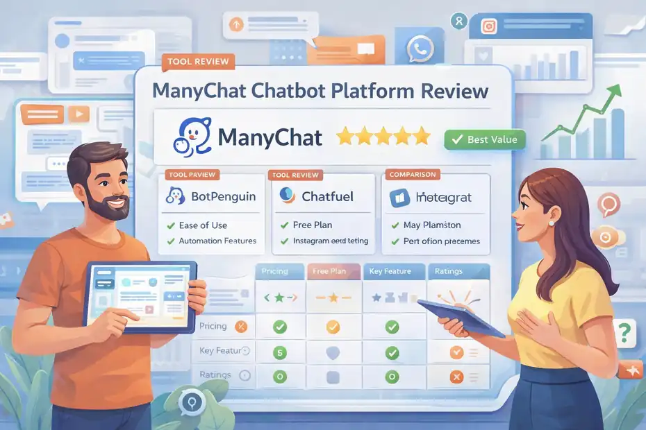 An informative illustration about ManyChat Chatbot Platform Review: Is It Worth Using Today?