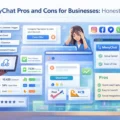 An informative illustration about ManyChat Pros and Cons for Businesses Honest Breakdown