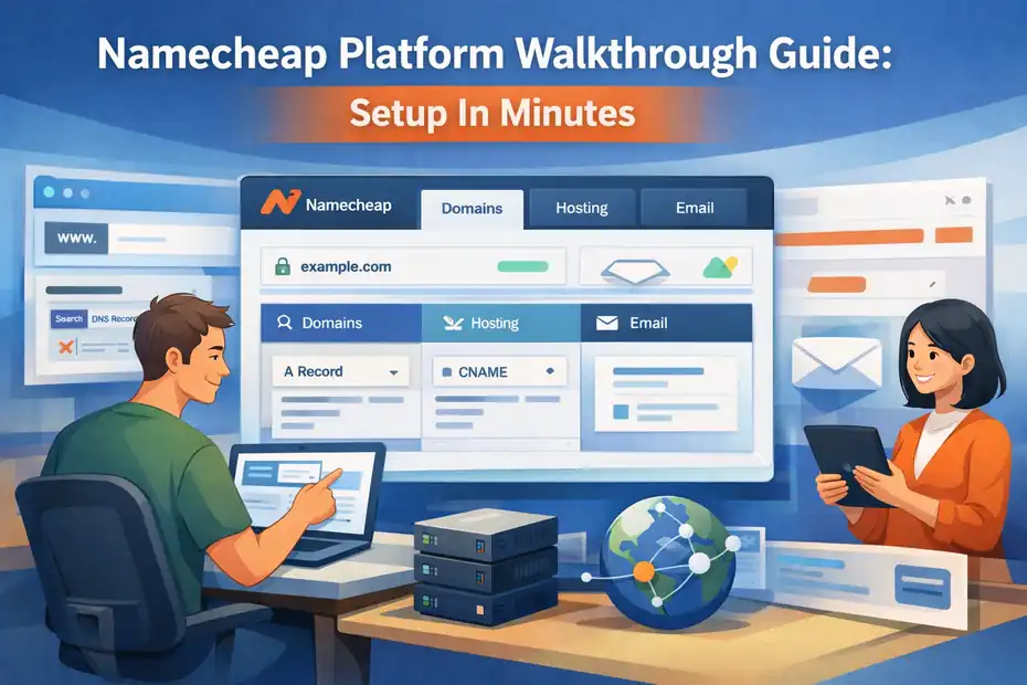 An informative illustration about Namecheap Platform Walkthrough Guide: Setup In Minutes